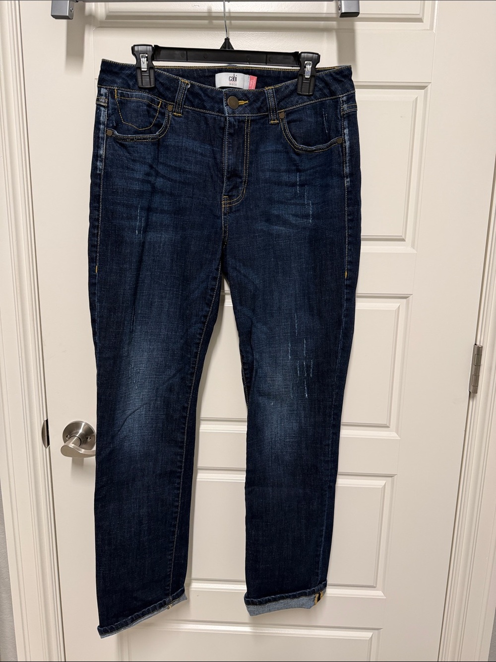 CAbi Dark Blue Cropped Stretch Jeans